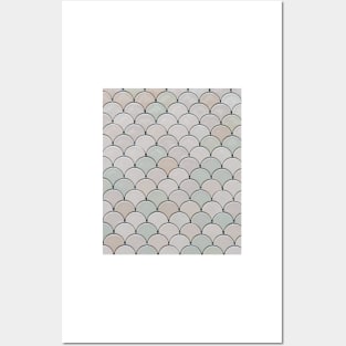 Pastel Scallop Pattern Posters and Art